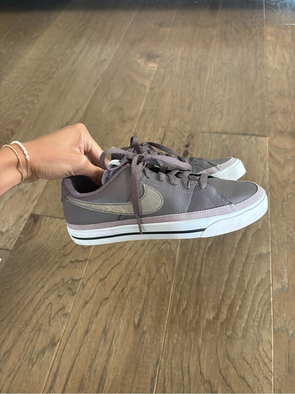 Nike Women’s Taupe/Pink Low-Top Skate Sneaker